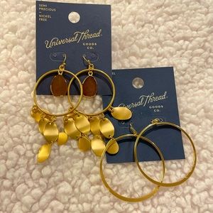 2 pairs of universal thread earrings.NWOT